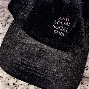 Anti Social Social Club Velvet Black Hat